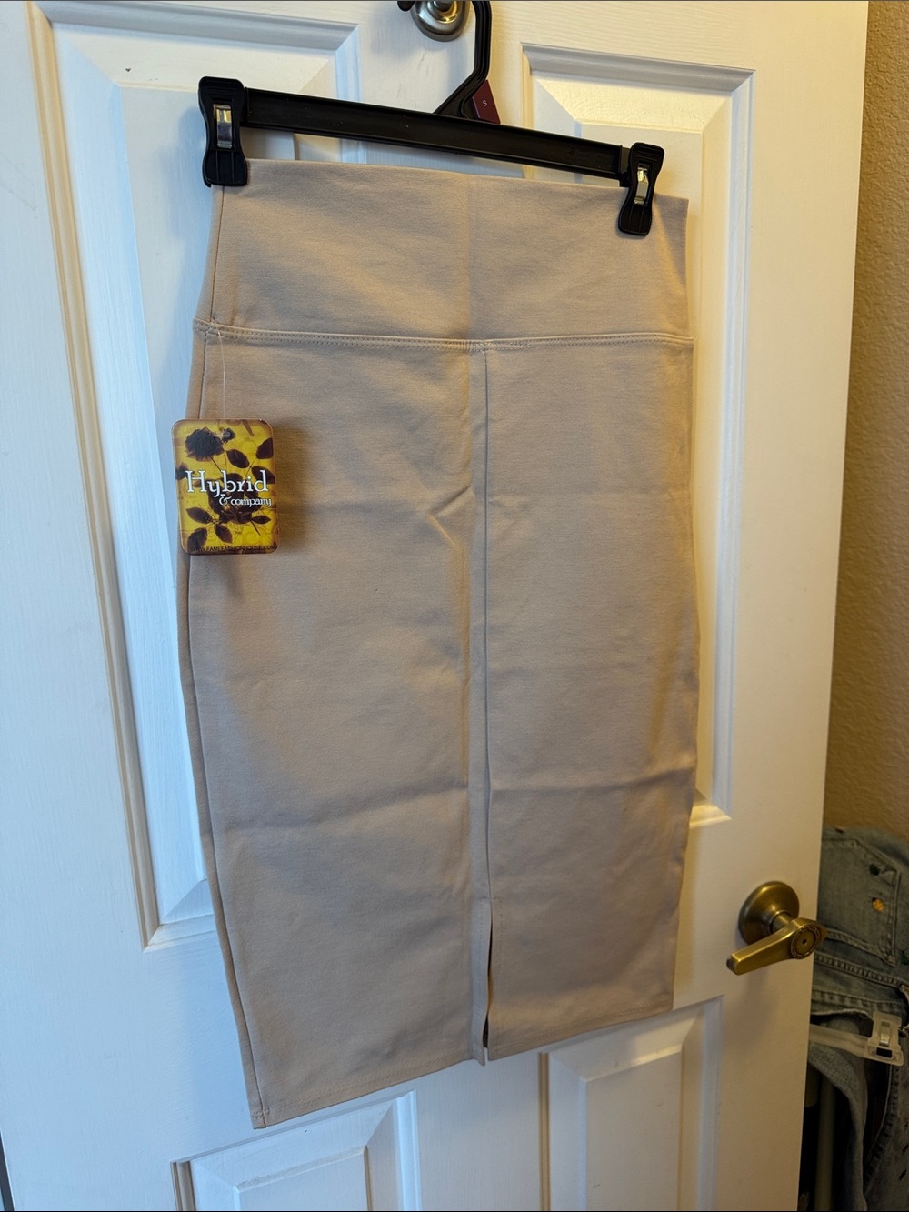 Beige Pencil Skirt